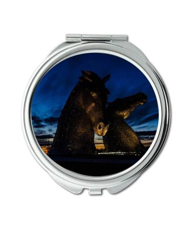 Mirror Travel Mirror art backlit dusk pocket mirror portable mirror