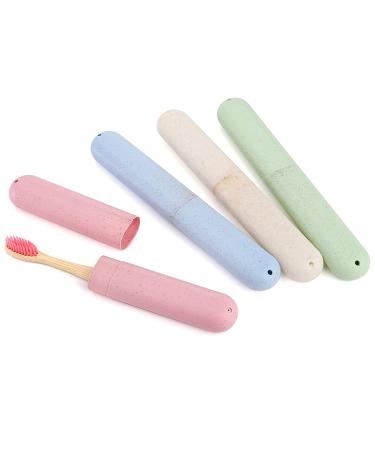 Hedume 28 Pack Travel Toothbrush Case - Portable Dust-proof Holder for Home, Travel, Camping - 4 Colors Available - Buy Online on GoSupps.com