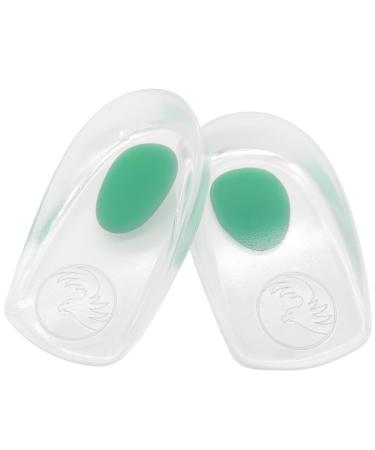 Kids Heel Cups & Heel Inserts for Sever's Disease and Heel Pain Relief | Gel Heel Cushions for Plantar Fasciitis & Achilles Tendonitis Heel Spurs | Kids Shoe Inserts Size 2-5 (1 Pair - Green) Small Green - 1 Pair