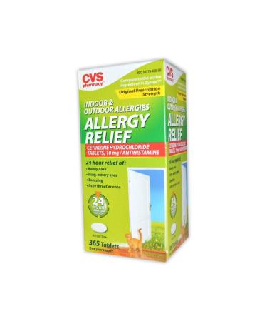 CVS pharmacy Allergy Relief Indoor & Outdoor Cetirizine Hydrochloride Tablets 365 Tablets