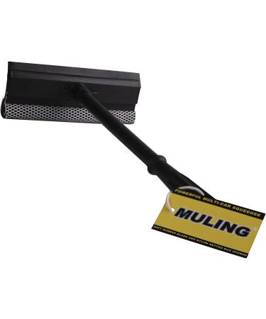 Multi-Use Window Squeegee Cleaner with Sponge and Rubber Blade - Black - Buy Online on GoSupps.com