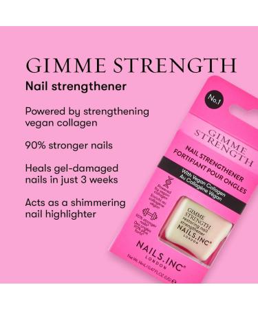 Nails.INC Gimme Strength Nail Strengthener 14ml - Strengthen Weak Nails - Buy Online on GoSupps.com