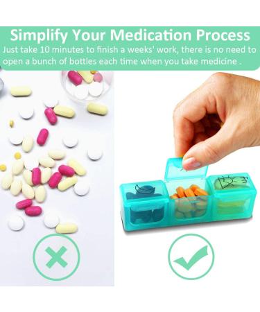 3-Times-A-Day Weekly Pill Organizer with Large Compartments - Moisture-Proof 7 Day Pill Holder for Vitamins, Fish Oil, Meds - Portable Medication Reminder Container - Buy Online on GoSupps.com