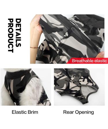 Lianzimau Katzenbody - Anti-Licking Recovery Clothing for Cats & Dogs | Soft Camouflage Pet Body Suit for Abdominal Wounds | 1 Pack - Buy Online on GoSupps.com