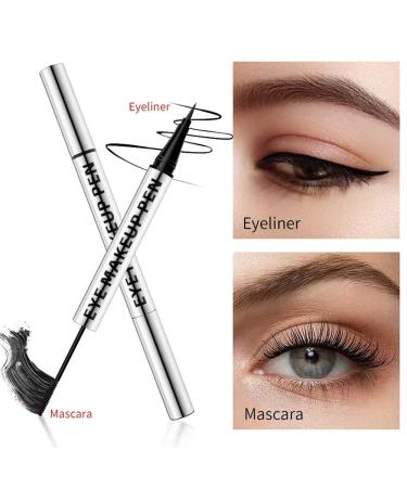 HJOPA 2 in 1 Black Double End Mascara and Eyeliner for Waterproof, Long-Lasting Natural Eyelashes - 0.04 oz (Pack of 1) - Buy Online on GoSupps.com