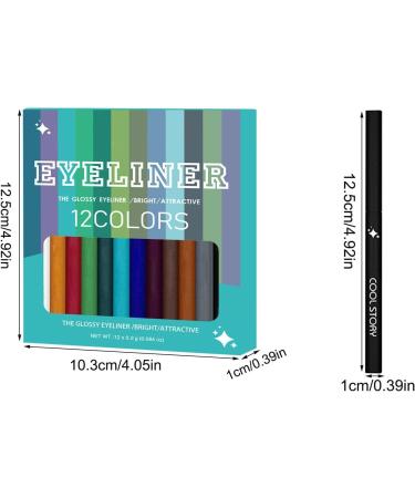 Eye Liner Set | 12 Colors Matte Eye Liners - Waterproof Eye Liners Long Lasting Eye Colors Makeup Colors for Women Eye and Lip - Buy Online on GoSupps.com