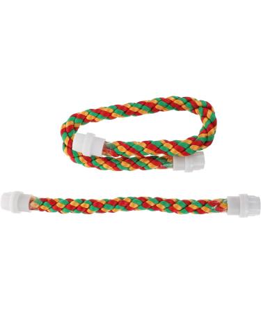 PopetPop 2pcs Flexible Multi-Color Bird Rope Toys - Bungee Ropes for Parakeets Cockatiels & More | 30x1.5 cm - Buy Online on GoSupps.com