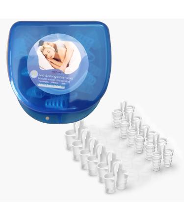 Snore Stopper Set Anti Snoring Device CPAP Men Women - Comfortable Anti Snoring Nose Vents Ease Breathing Silicone Magnetic Anti Snore Nose Clip Effective Snoring Solution Nasal Dilator (6+6)