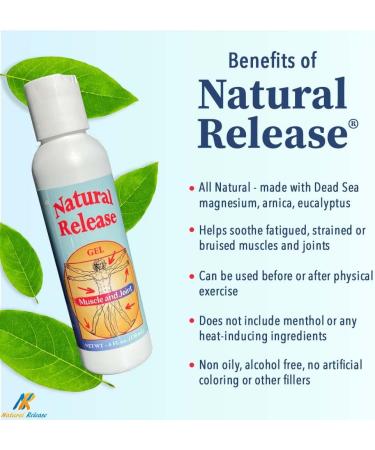 Four Oaks Farm Ventures, Natural Release Muscle & Joint Gel for Humans - Relief for Sore Back, Knees, HIPS, Muscle Stress, Night Cramps, Aches, Strains, Discomfort - Fast Acting, Menthol Free (4 oz) - Buy Online on GoSupps.com