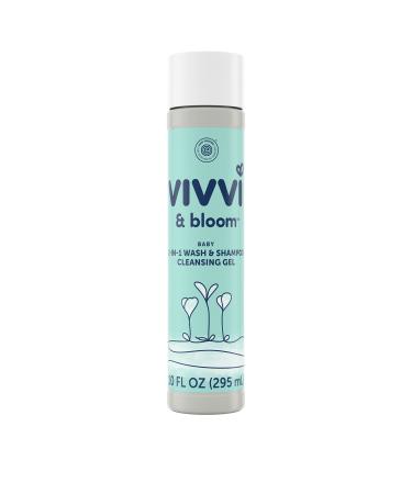 VIVVI & BLOOM Baby - 2-in-1 Baby Cleansing Gel Baby Wash and Baby Shampoo for Delicate & Sensitive Baby Skin - Natural Scent 10 fl. oz (Pack of 1)