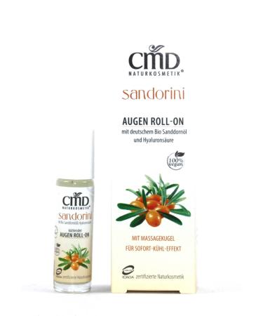 CMD Sandorini Eye Roll-On 10 ml with hyaluronic acid complex anti-dark circles swelling and wrinkles vegan natural cosmetics