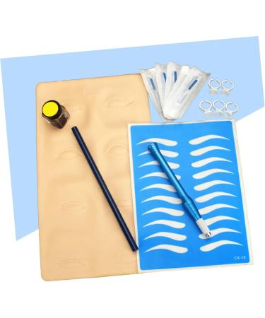 Housoutil Embroidery Kit Coffee Pigment Blue Eyebrow Kit Microblading Ink Embroidery Pencil & D Eye and Manual Dark Suit - Buy Online on GoSupps.com