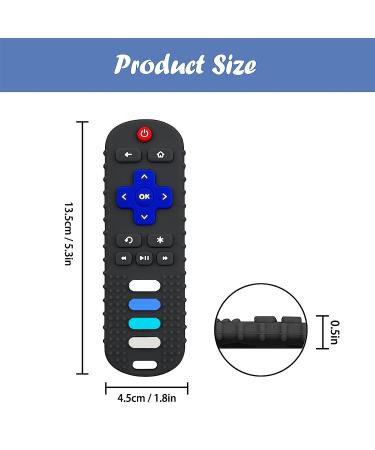 Silicone Remote Teether TV Remote Teethers for 3 6 18 Months Babies  Baby Remote Teething Toys for Boys and Girls BPA Free (Black+Black) - Buy Online on GoSupps.com