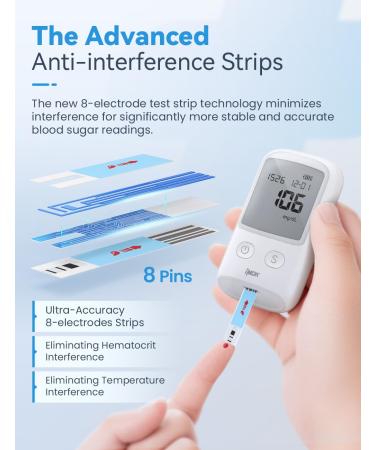 IMDK Blood Glucose Monitor Kit - Accurate Blood Sugar Test with 100 Strips Lancets & Lancing Device - No Coding FSA/HSA Eligible - International Shipping Available - Buy Online on GoSupps.com