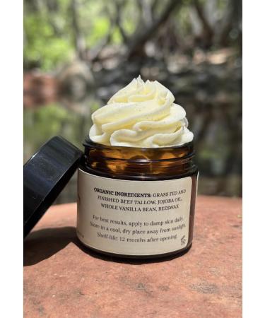 Astrolo Gal Apothecary Organic Vanilla Whipped Tallow Cream 100% Grass-Fed | Natural Moisturizer for Dry Skin Sensitive Skin Face & Body 2 oz - Buy Online on GoSupps.com