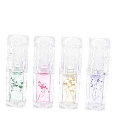 4pcs Lip Balm Scented Lip Gloss Eyelashes for Dolls Lipsticks for Lipstick for Women Kissing Fruit Gloss Fruit Lip Gloss Glossy Lip Gloss Lip Makeup Luster Miss Make up Plastic As 0.04 Ounce (Pack of 1) Assorted Color