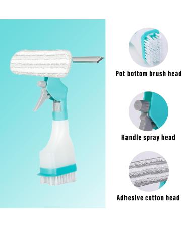 Multifunction 4 in 1 Window Cleaner Tool 4 in 1 Window Cleaner Tool Kit Household Portable Window Cleaning Kit with Spray Bottle Scrub Pad Spray - Buy Online on GoSupps.com
