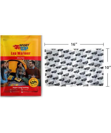 Lap Warmer (4 Pack) - Up to 10 Hours of Heat 16 X 10 Super Long Lasting - Easy All Natural - Air Activated for Body Lap Hands & Toes - Odorless Hot Lap Warmer - Sport Temp - Buy Online on GoSupps.com