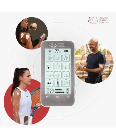 Deluxe TENS Unit & EMS Muscle Stimulator - Pain Relief Therapy Back & Neck Pain Relief Sciatica & Nerve Pain Treatment - Buy Online on GoSupps.com