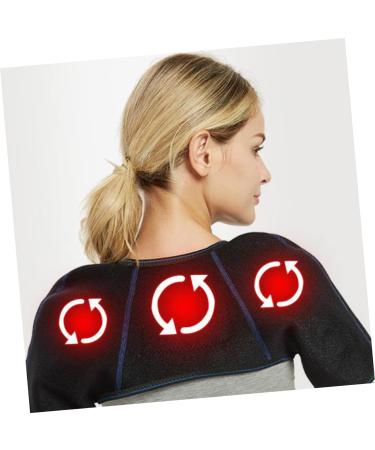 FOMIYES Heated Neck & Shoulder Massager Pad - XL Black Breathable Support Belt & Far Infrared Therapy | International Shipping - Buy Online on GoSupps.com