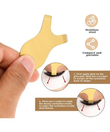 2 in 1 Y Shape Lash Comb for Lash Lift and Tint Stainless Steel Y Eyelash Brush Reusable Eyelash Comb Eye Makeup Tool Eyelash Separator Tool for Eyelash Perm (Gold) Flattop & Comb - Buy Online on GoSupps.com