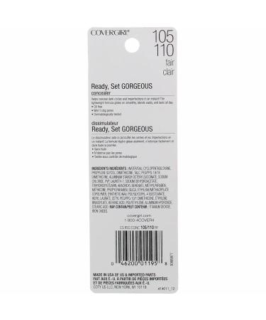 CoverGirl Ready Set Gorgeous Concealer Fair 105/110 - Pack of 2 - Buy Online on GoSupps.com