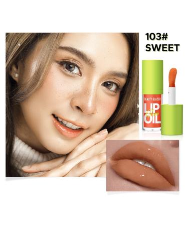 Beauty Glazed Big Brush Head Lip Oil Duo | Ultra-Hydrating & Nourishing Glossy Finish Lip Glow Oil | Vegan Tinted Lip Gloss Set (103 SWEET & 104 LOVE 2) - Buy Online on GoSupps.com