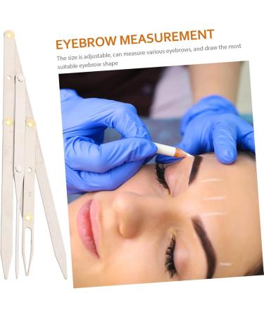 Housoutil 5 pcs Three-point Eyebrow Stencils Ratio Positioning Measuring Caliper Generation Second Makeup 25x5x0.6cmx5pcs Silverx5pcs - Buy Online on GoSupps.com
