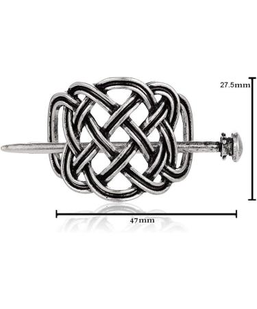 Vintage Viking Celtic Knotwork Hairpin Hair Clip Barrette Hair Stick For Elegant Women Girls Hair Styling (H) - Buy Online on GoSupps.com