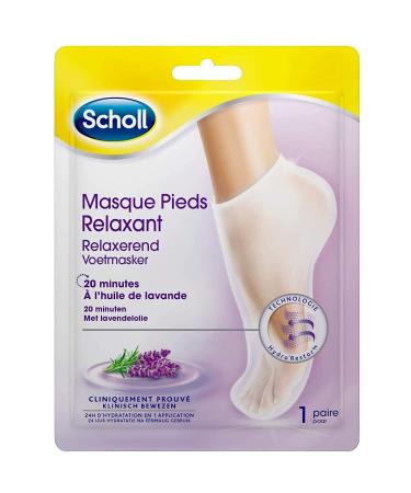 Scholl Foot Mask - Foot Cream - Nourishing and Relaxing Lavender - Expert Care - 1 Pair - Buy Online on GoSupps.com
