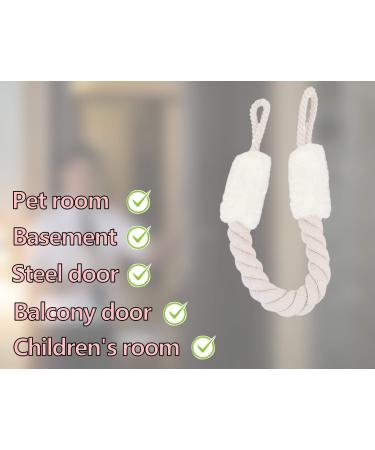 ZoeTekway Cotton Door Stop Handle | White Door Cord Clamp for Child & Pet Finger Protection | International Shipping Available - Buy Online on GoSupps.com