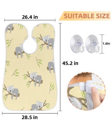 Watercolor Koala Beard Bib Apron | Non-Stick Waterproof Beard Hair Catcher for Men | Perfect Grooming Gift with Suction Cups - Buy Online on GoSupps.com