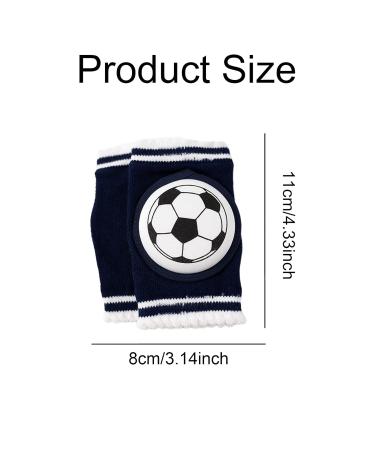 Football Pattern Navy Blue Knee Pads for Kids - Protective Crawling Knee Pads for Safety - Buy Online on GoSupps.com