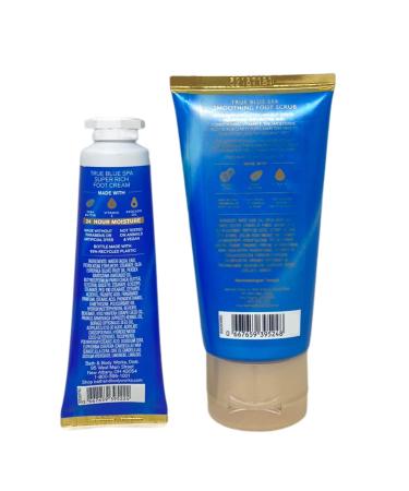 Bath & Body Works Best Foot Forward True Blue Spa Gift Set - Super Rich Foot Scrub Foot Cream and Shea-Infused Socks - Travel Size - with a Natural Oats Sample Soap - Buy Online on GoSupps.com
