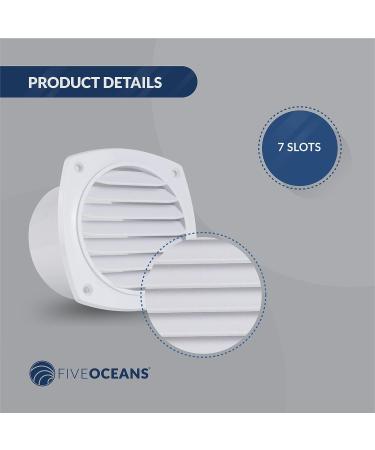 Five Oceans Air Hose Thru Vent 3/4 White/Black & 4 White - Pair - Buy Online on GoSupps.com