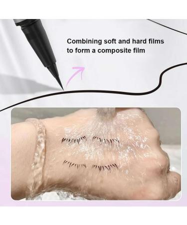 Lower Lash Stamp Reusable Lower Eyelash Extensions Stamps Quick Eye Makeup Tool 2-in-1 Waterproof Sweatproof Eye Makeup Tool for Beginner (2*brown) - Buy Online on GoSupps.com