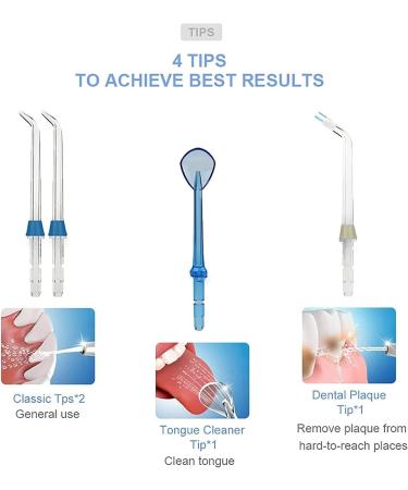 Portable Water Flosser - Dental Oral Irrigator with 3 Modes & 4 Jet Tips | Compact & Easy to Clean for Travel - Buy Online on GoSupps.com