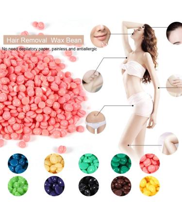 Vomeko Hard Wax Beans Set - 10 Types 100g/Bag Natural Ingredients Rose Scent - Smooth Hair Removal for Home Use - Buy Online on GoSupps.com