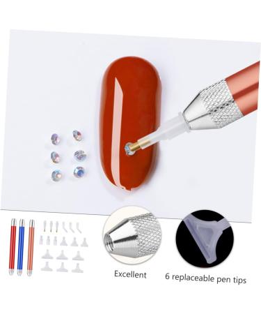 Healeved 6 Sets Nail Art Drill Pen Gem Nailkindy Nibs Embroidery Diamond Pen Nail Tool Kit Nail Art Tool Art Craft Supplies Art Crafts Diamond Drawing Pen Aluminum Alloy Shine 5d - Buy Online on GoSupps.com