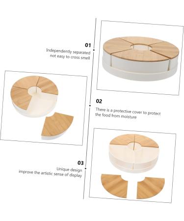 Cabilock 1 Set Office Fruit Plate Grill Vegetable Tray Wrought Iron Plastic Spraying Dried Fruit White Snack 26X26X7CM White - Buy Online on GoSupps.com