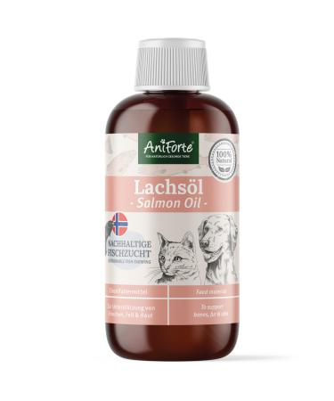 Aniforte nature salmon oil for dogs & cats 250 ml with omega 3 - Norwegian natural salmon oil for skin & hair salmon oil for dogs & cats without artificial additives - Buy Online on GoSupps.com