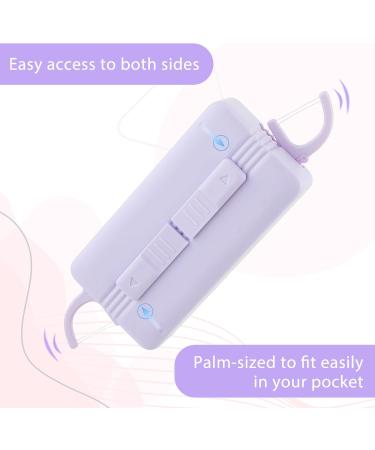 Portable Tooth Pocket Lila - 2 pcs Automatic Dental Floss Organizer & Travel Storage Box with 10 Refillable Picks | Perfect for Dinner Dates - Buy Online on GoSupps.com