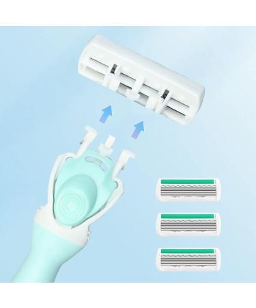 Manual Hair Scraper for Women - 6 Layer Universal Shaver for Armpit & Leg Hair Removal - KvZ055 - Blue - Buy Online on GoSupps.com