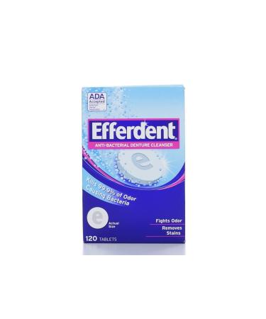 Efferdent Denture Cleanser 120-Count Tablets (Pack of 3)