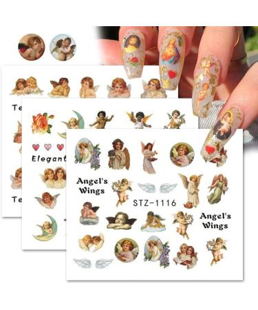 Kalolary Nail Art Stickers Decals 24 Sheets Dragon Snake New Year Red Black Design Water Slider Chinese Manicure Angle Chinese Character Nail Art Decor Halloween Nail Decoration - Buy Online on GoSupps.com