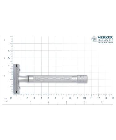 Merkur 22C Razor Plane | Matte Chrome Satin | Three-Part Closed Comb | Ideal for Wet Shaving | Durable Zinc & Brass | Made in Germany - Buy Online on GoSupps.com