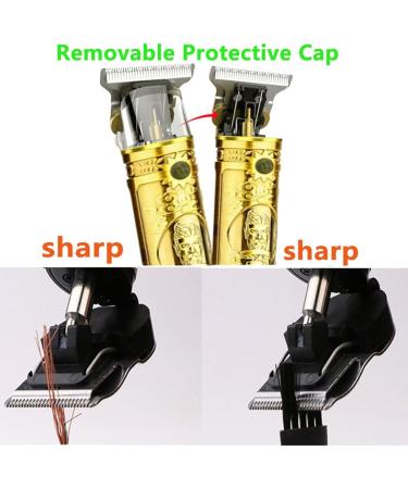 Beard Trimmer & Hair Clippers for Men | Golden Electric Razor with LCD Display | Professional Barber Kit - Strong Motor & Type C Charger - Buy Online on GoSupps.com