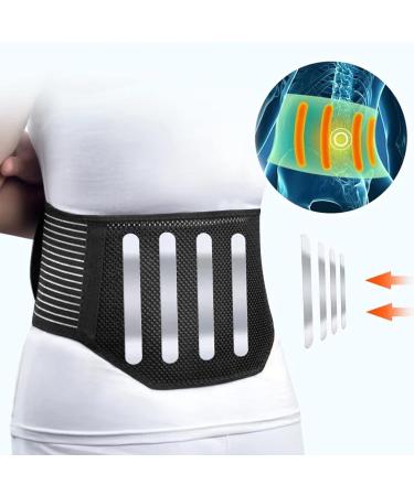 Self-Heating Lumbar Brace with 21 Magnets - Magnetic Therapy Back Support Belt for Men & Women - Heat Relief for Lower Back Pain - Black Size Large - Buy Online on GoSupps.com