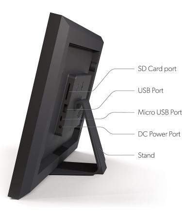 Photoshare 10 WiFi Digital Picture Frame | 8GB | 10.1 HD Touchscreen | Easy Setup | No Fees | Black Wood Frame - Buy Online on GoSupps.com