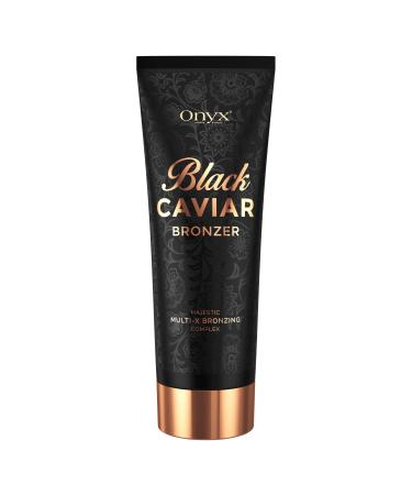 Onyx Black Caviar Dark Tanning Lotion - Black Bronzer & Tan Enhancer - Insanely Dark Tan Results - Tanning Bed Lotion for Men & Women - Tinted Moisturizer for Bronze Skin
